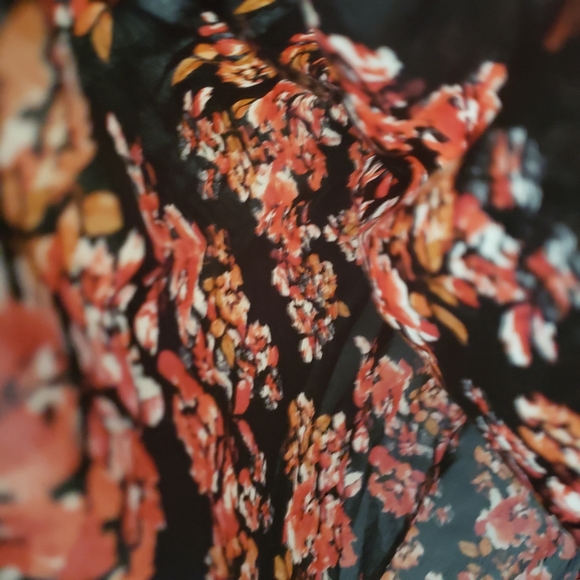 American Rag Camisole Red Orange Floral Dress - Picture 5 of 5